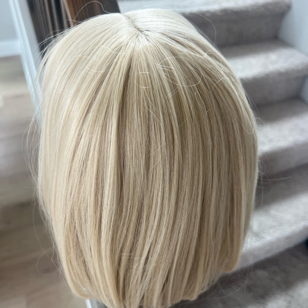 Blonde bob Wig with Bangs - Women Hair natural wig - Picture 4 of 10
